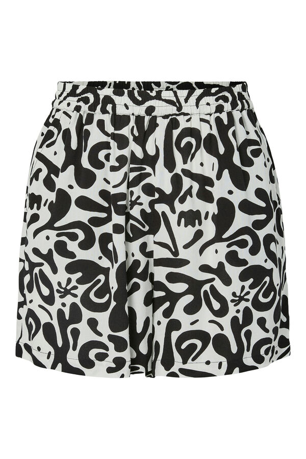 Pieces Printed ECOVERO&trade; viscose shorts white