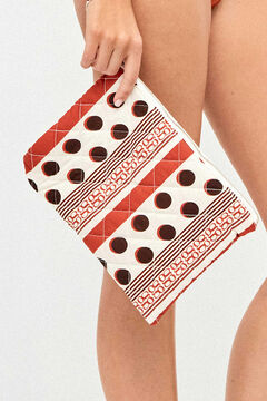 Gisela Bolso neceser mano estampado lunares