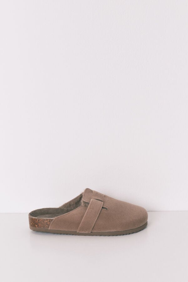 Women'secret Braon eko sobne papuče Boja Kože