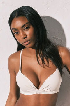 Women'secret Top bikini cruzado push up blanco