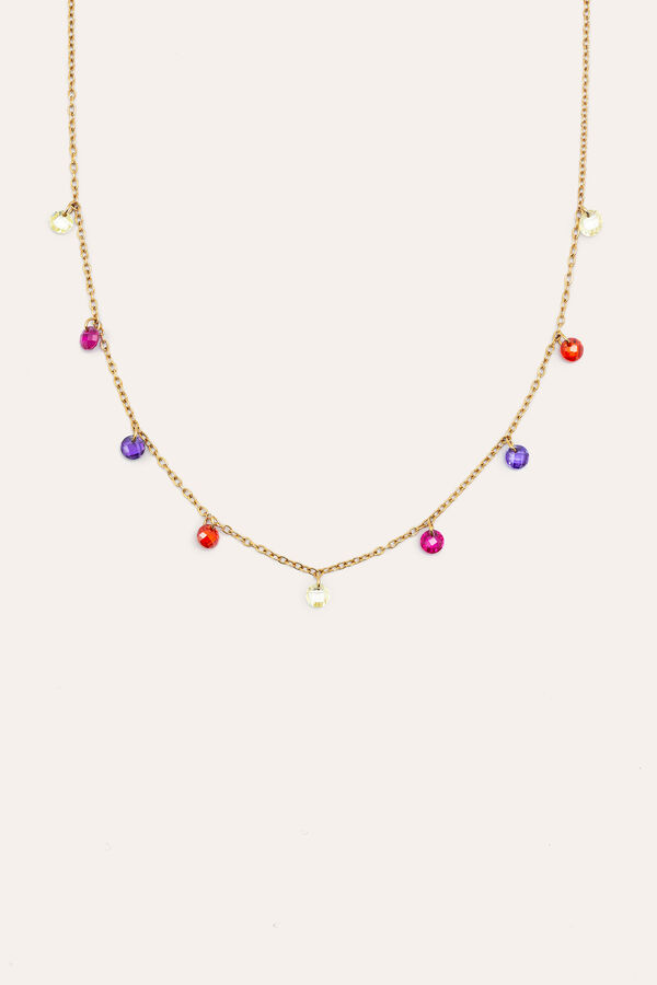 Singularu Color Bits Gold Plated Steel Necklace printed