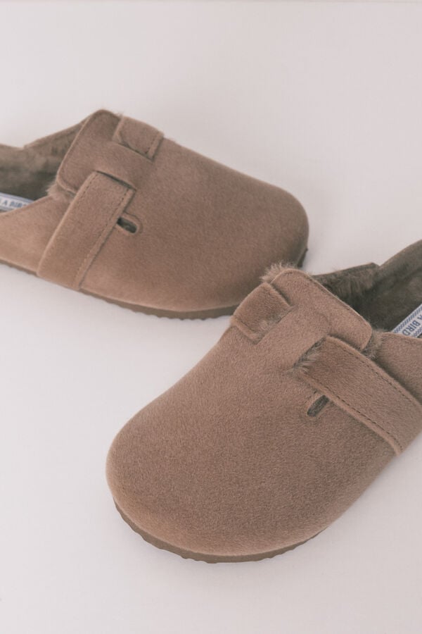 Women'secret Braon eko sobne papuče Boja Kože