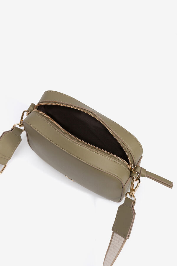 Vilanova Mala transversal com efeito de couro bege