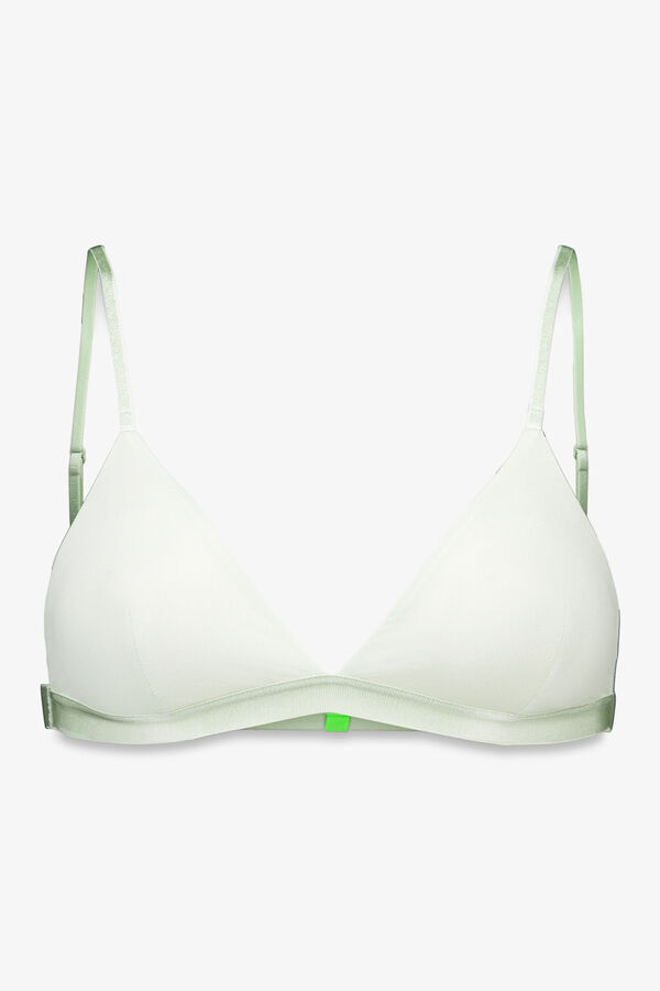 HI&BYE Zeleni &scaron;ljokicevi mikrofiber trouglasti grudnjak Zelena