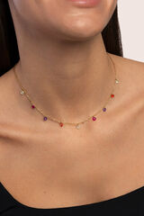 Singularu Color Bits Gold Plated Steel Necklace printed
