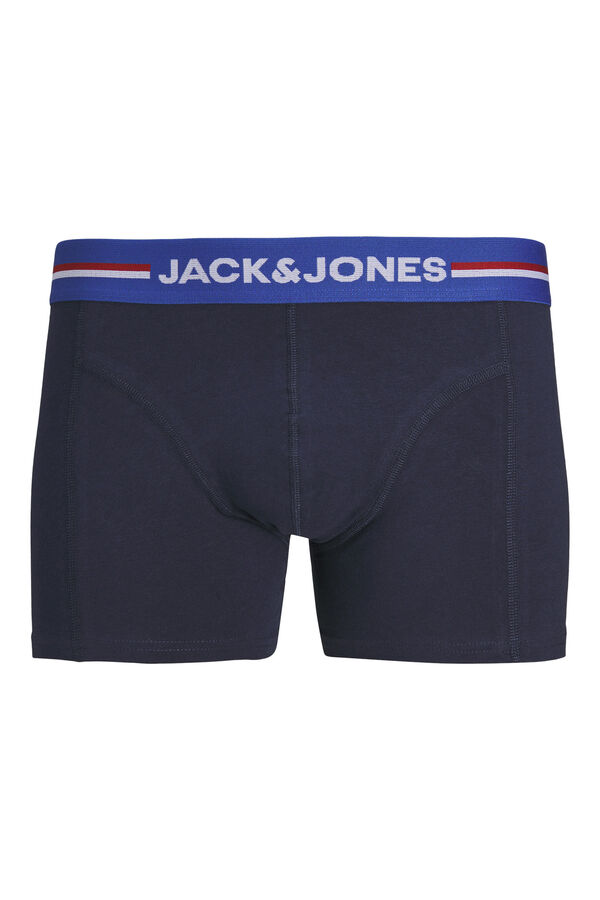 Jack & Jones Pack 3 cuecas azuis de algod&atilde;o azul