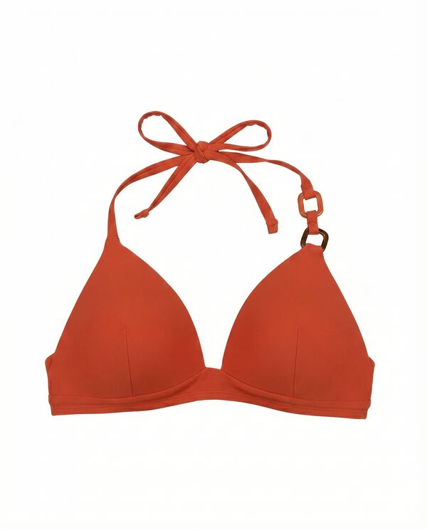 Women'secret Narandžasti trouglasti top bikini sa fiksnom korpom Narandžasta