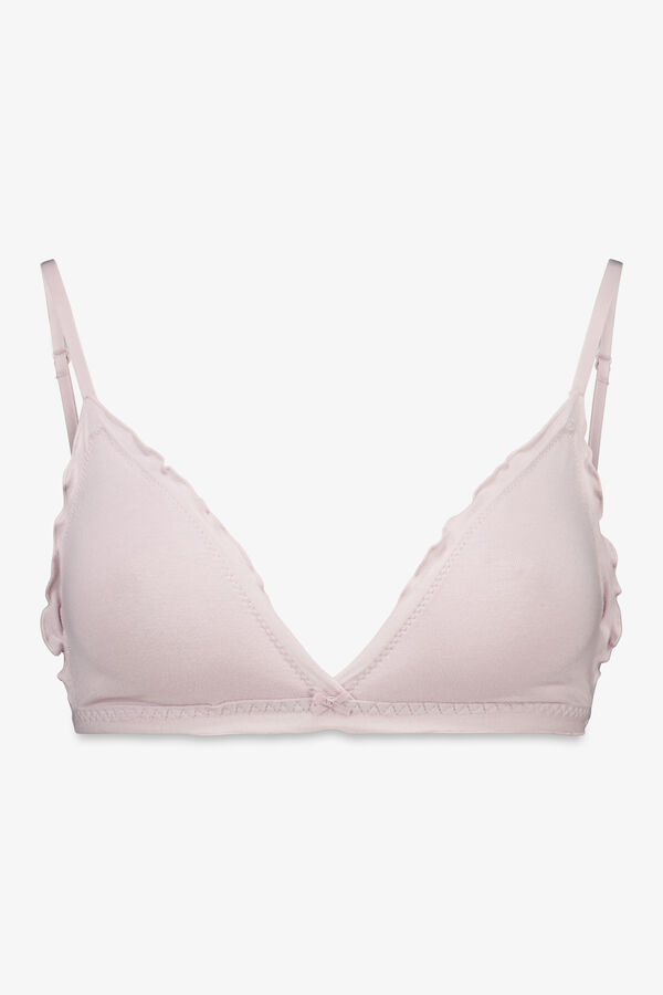 Women'secret Roze pamučni trouglasti grudnjak NATURAL Roze