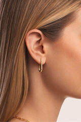 Singularu Bibi Creolen vergoldeter Stahl mit Print