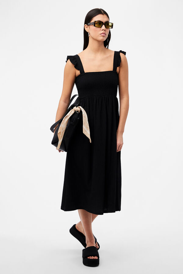 Pieces Vestido midi negro