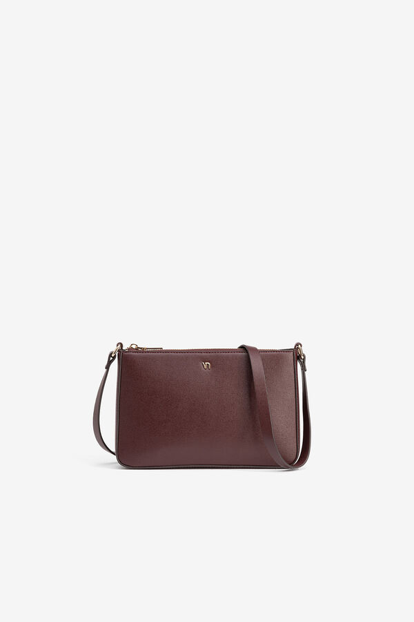 Vilanova Bolso Bandolera Efecto Piel burdeos