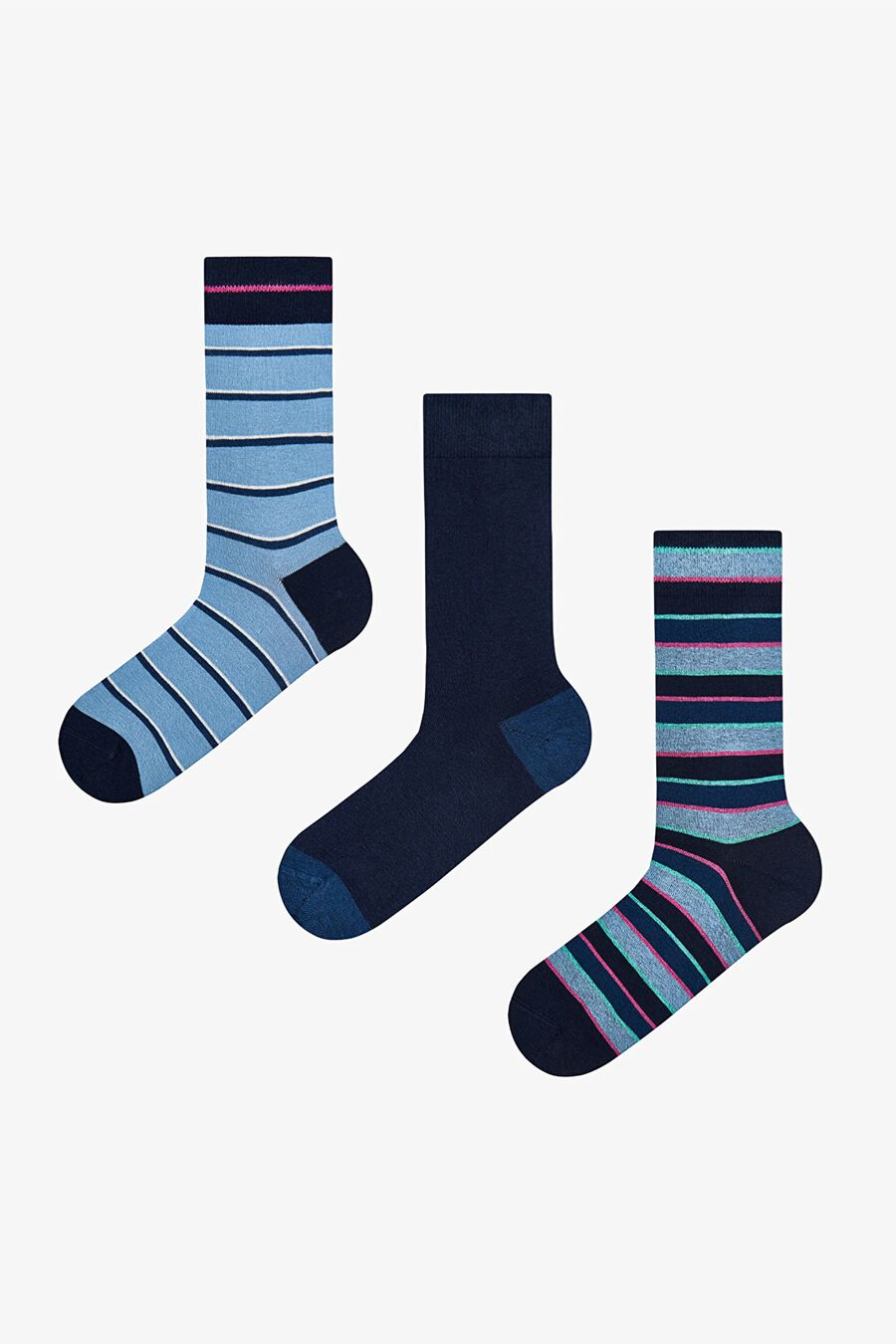 Pack 3 calcetines altos rayas