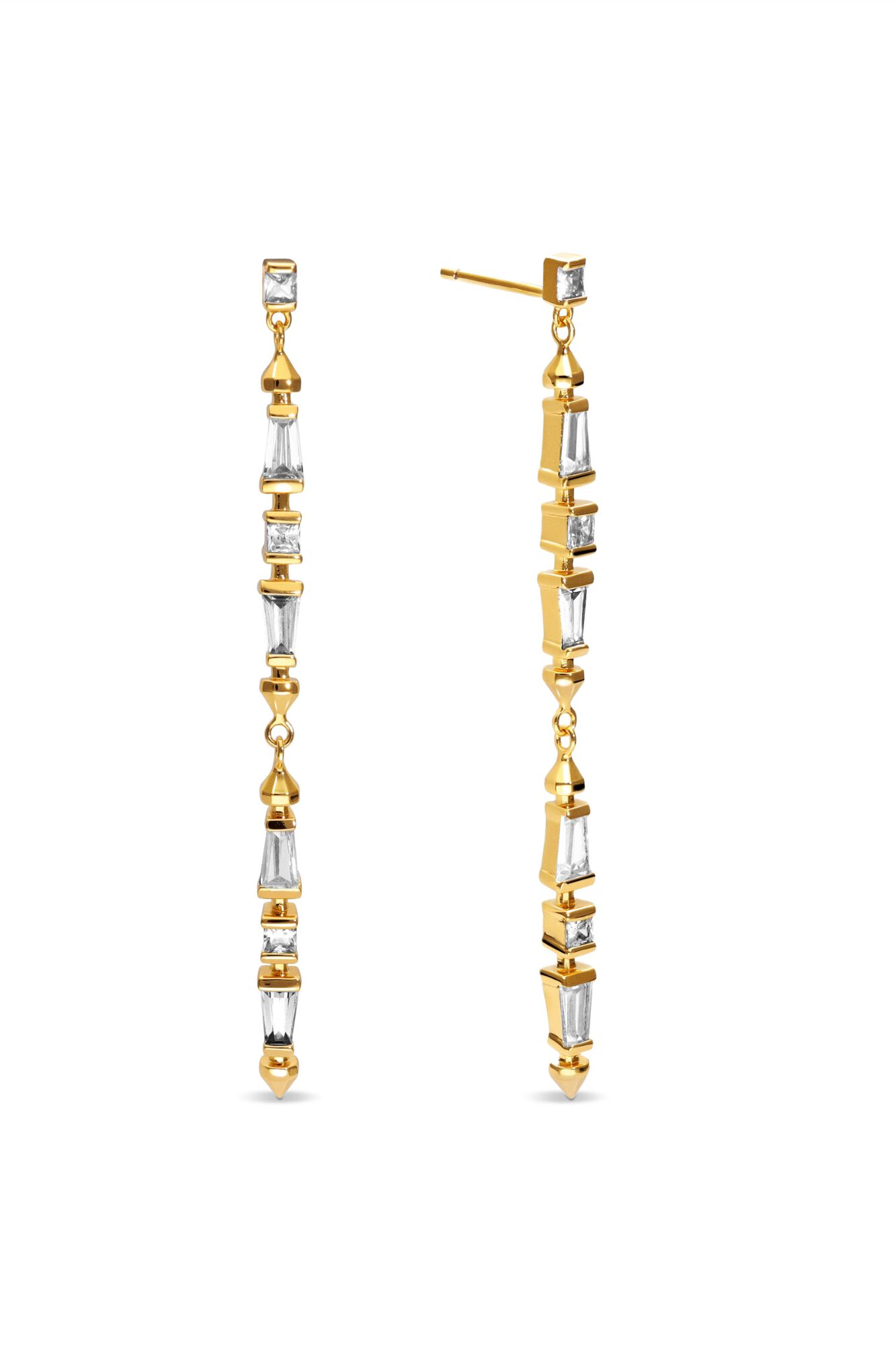 Singularu Pendientes Long Iris Ba&ntilde;o Oro