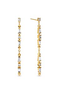 Singularu Pendientes Long Iris Ba&ntilde;o Oro