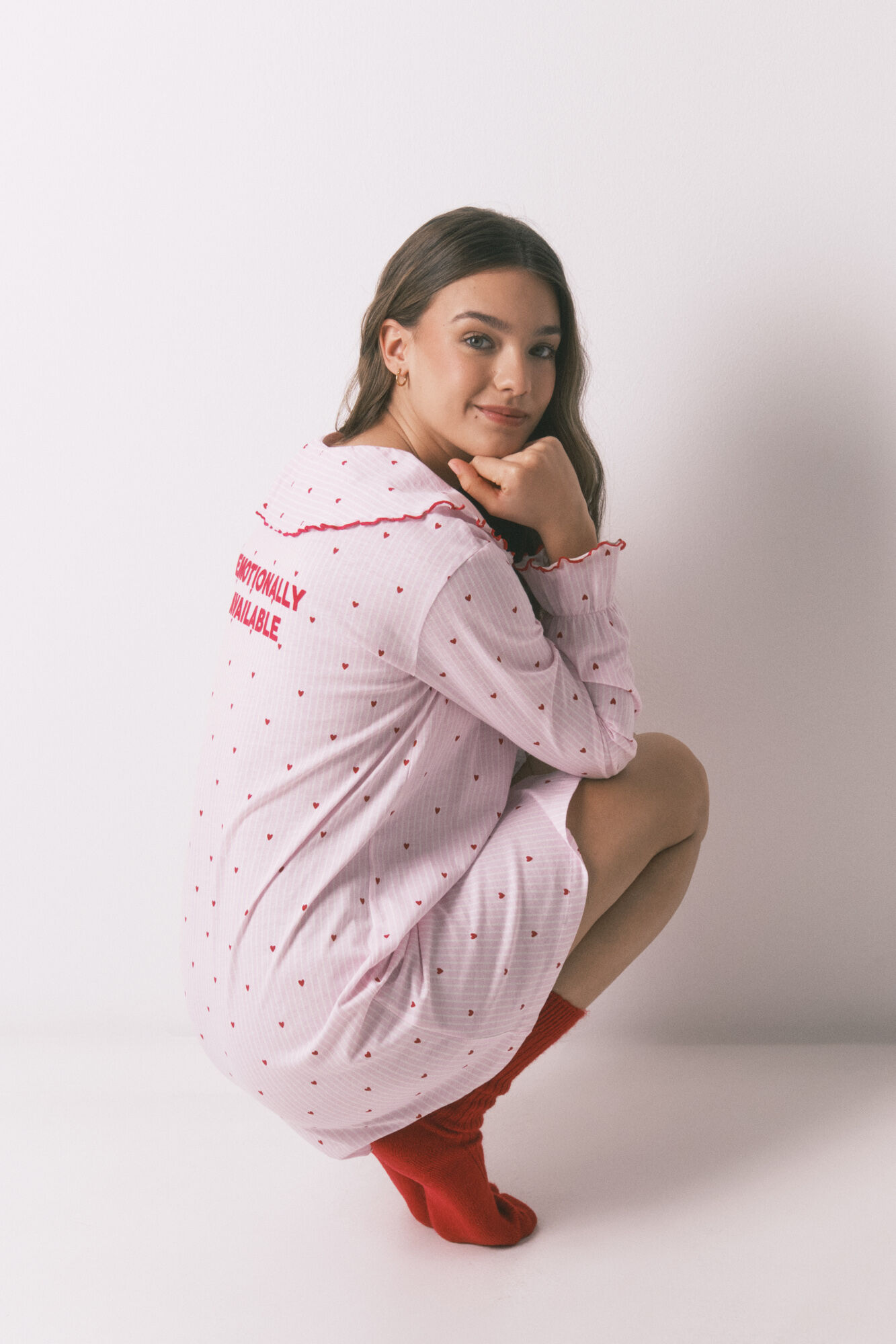 Women'secret Pamučna spavaćica sa Piter Pan kragnom