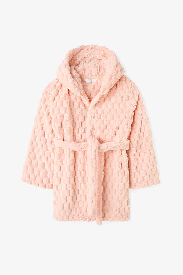 Penti Robe rosa de textura suave para meninas rosa