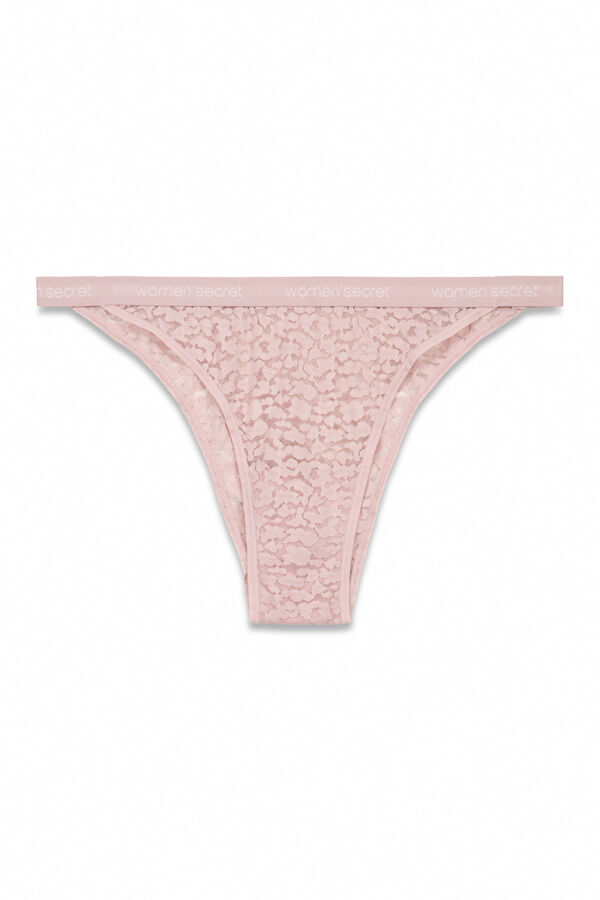 Women'secret Brazilske gaće sa ružičastim životinjskim printom  Roze