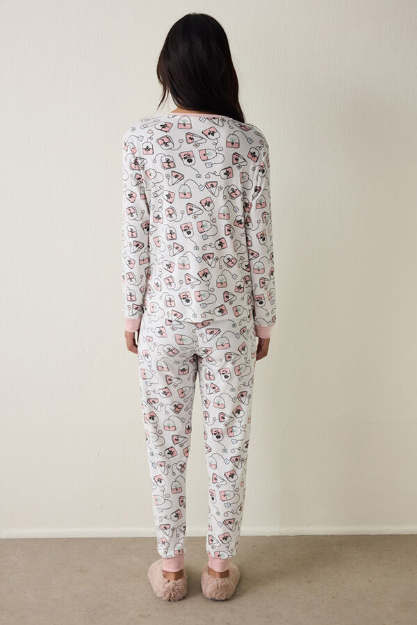 Penti Tea Party Long Sleeve Pajama Set mit Print