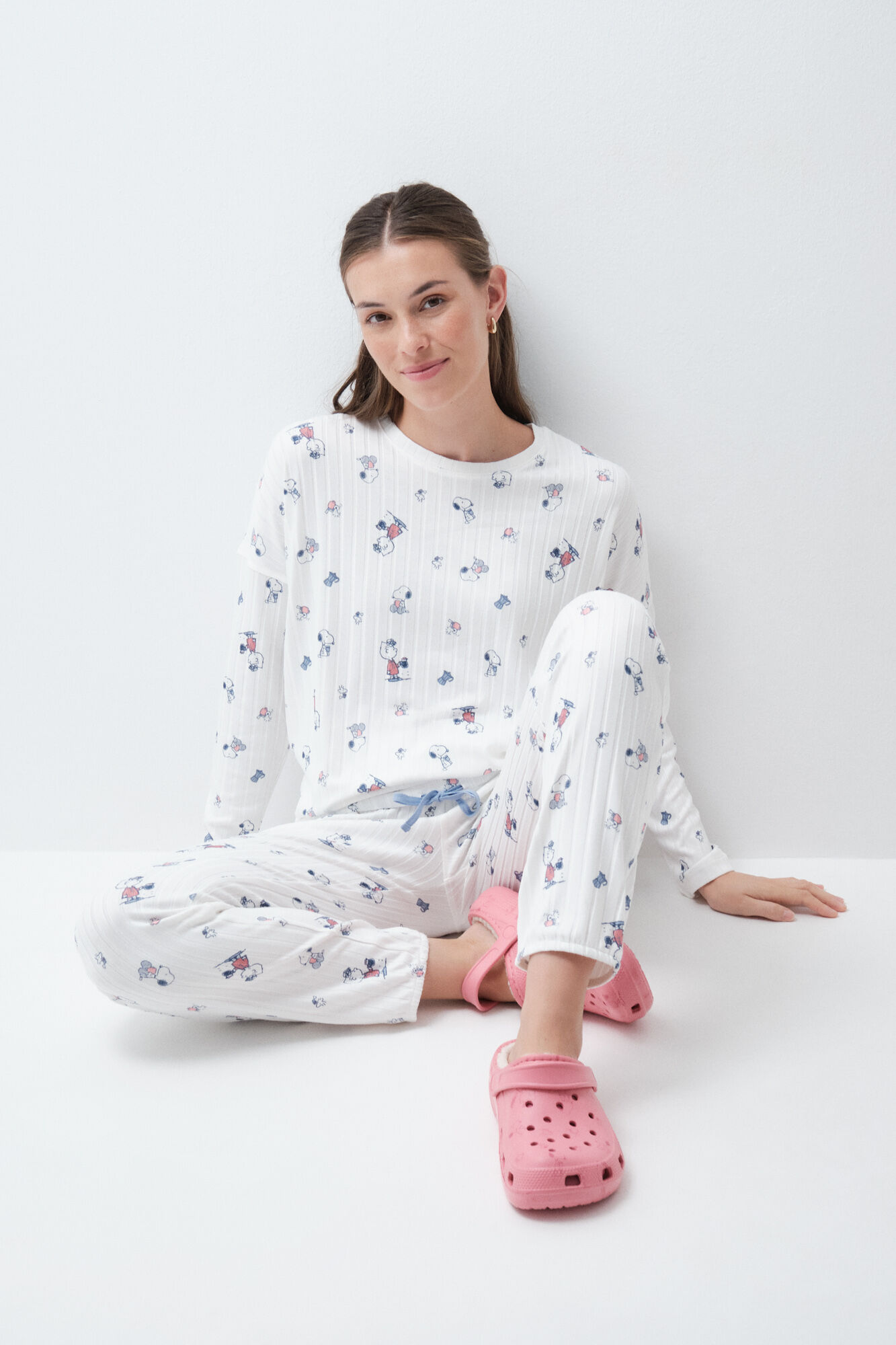 Women'secret Bela duga pidžama Snoopy