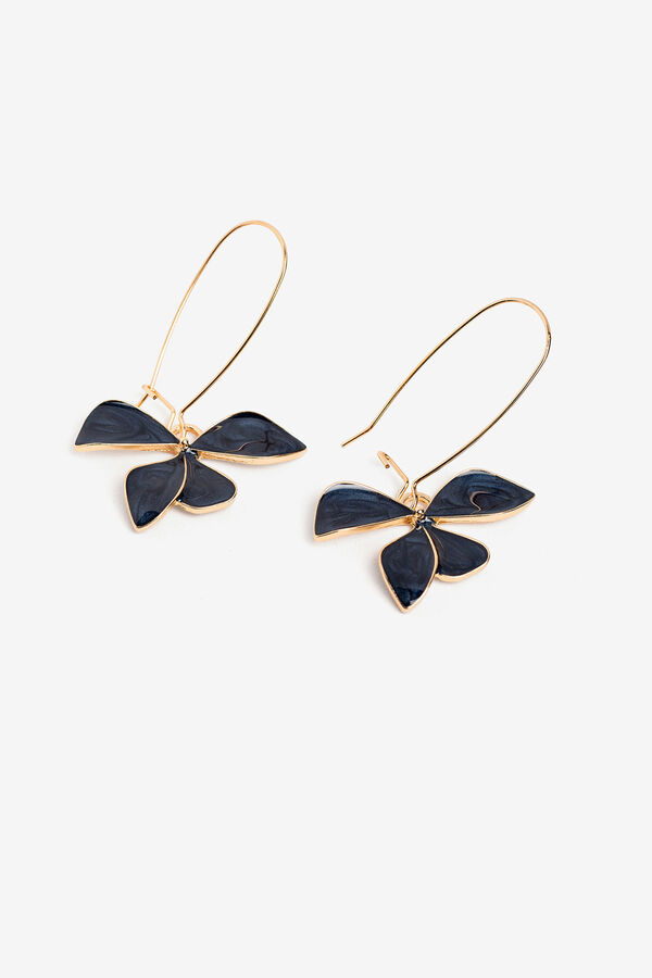 Vilanova Pendientes Colgantes de Flor azul