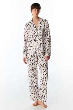 Penti Pijama Animal Print de manga larga estampado