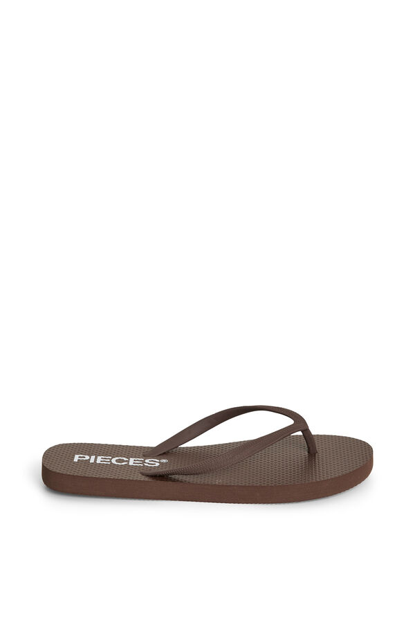 Pieces Chanclas playa marr&oacute;n