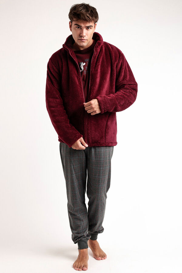 Admas Short long sleeve furry fabric robe Grumpy imprim&eacute;