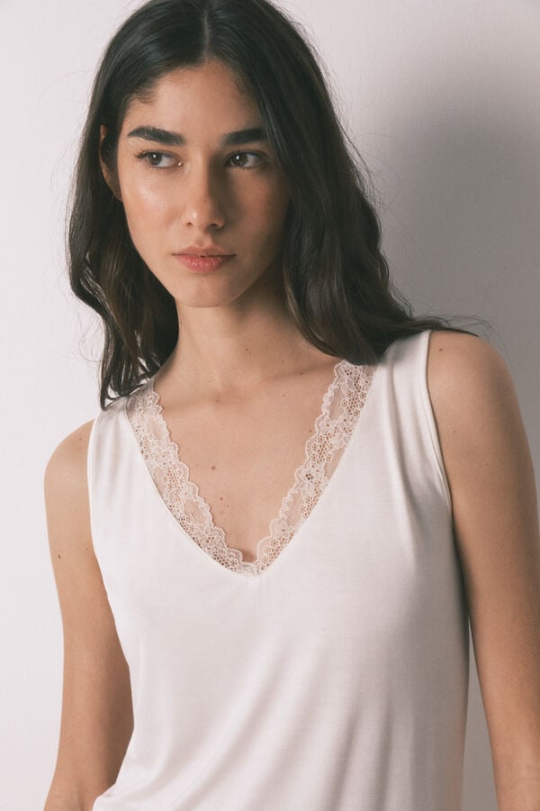 Women'secret Bež pletena vrlo mekana majica Bež