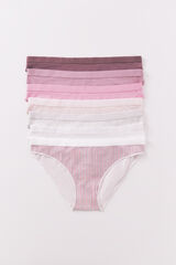 Women'secret 7 darabos klasszikus rózsa mintás női alsók csomag fehér