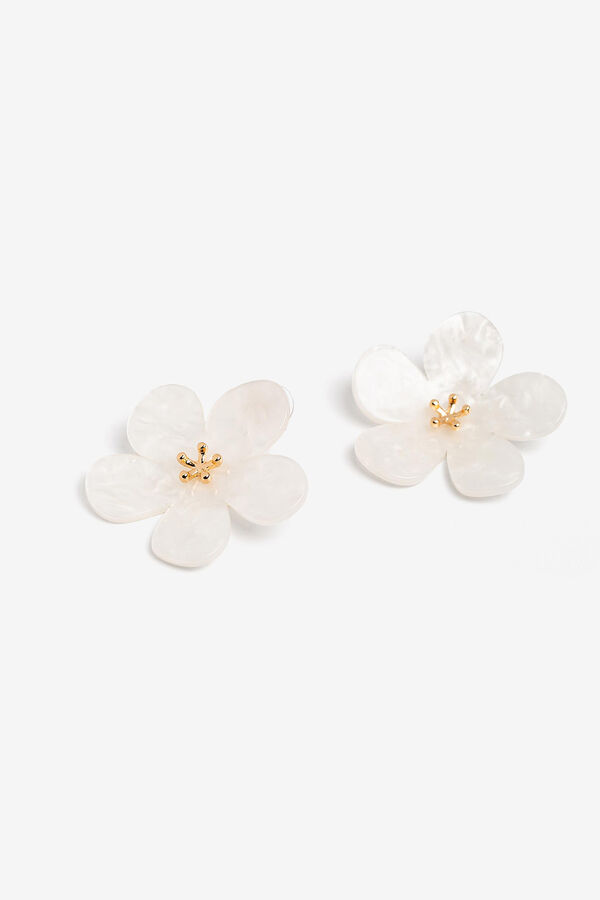 Vilanova Acrylic Flower Earrings Wei&szlig;