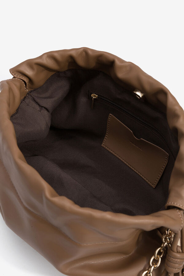 Vilanova Cartera de Mano Efecto Piel marr&oacute;n