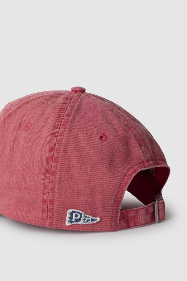 Pepe Jeans Gorra de sarga algod&oacute;n con bordado rojo
