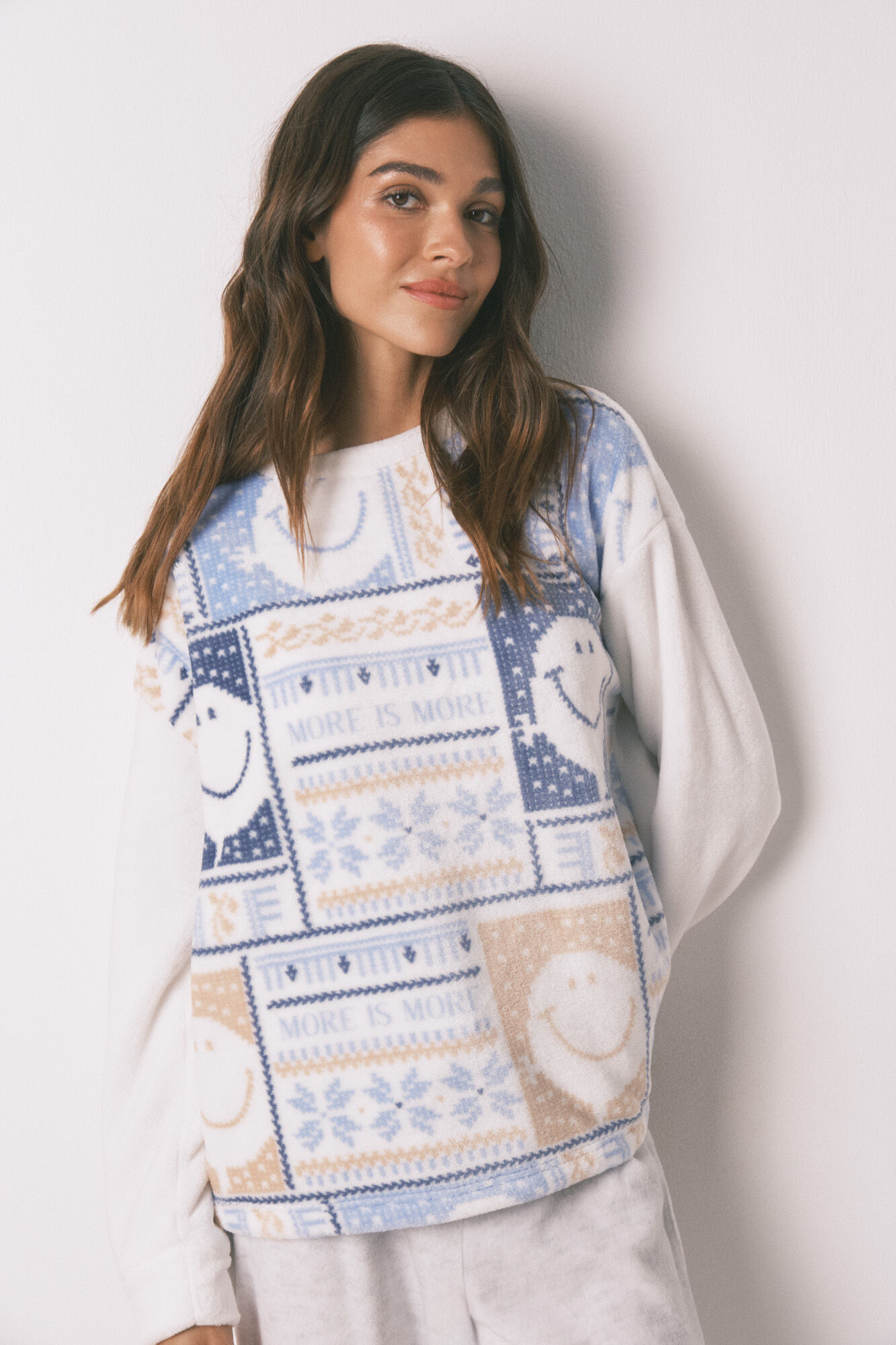 Women'secret Pijama largo polar SmileyWorld&reg; 