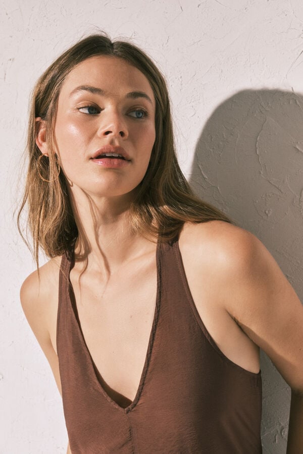 Women'secret Braon lepr&scaron;ava duga haljina Braon