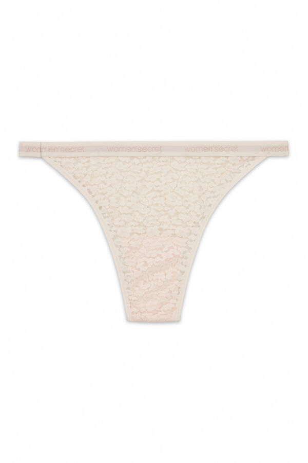 Women'secret Gaće gaćice sa životinjskim printom boje slonovače  Bež