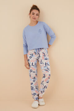 Womensecret Pijama 100% algodão patchwork flores azul