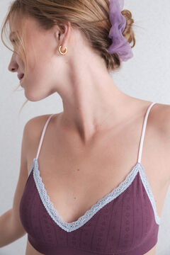 HI&BYE Sujetador seamless pointelle burgundy 