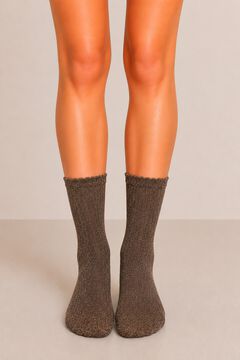 Pieces Meia lisa lurex