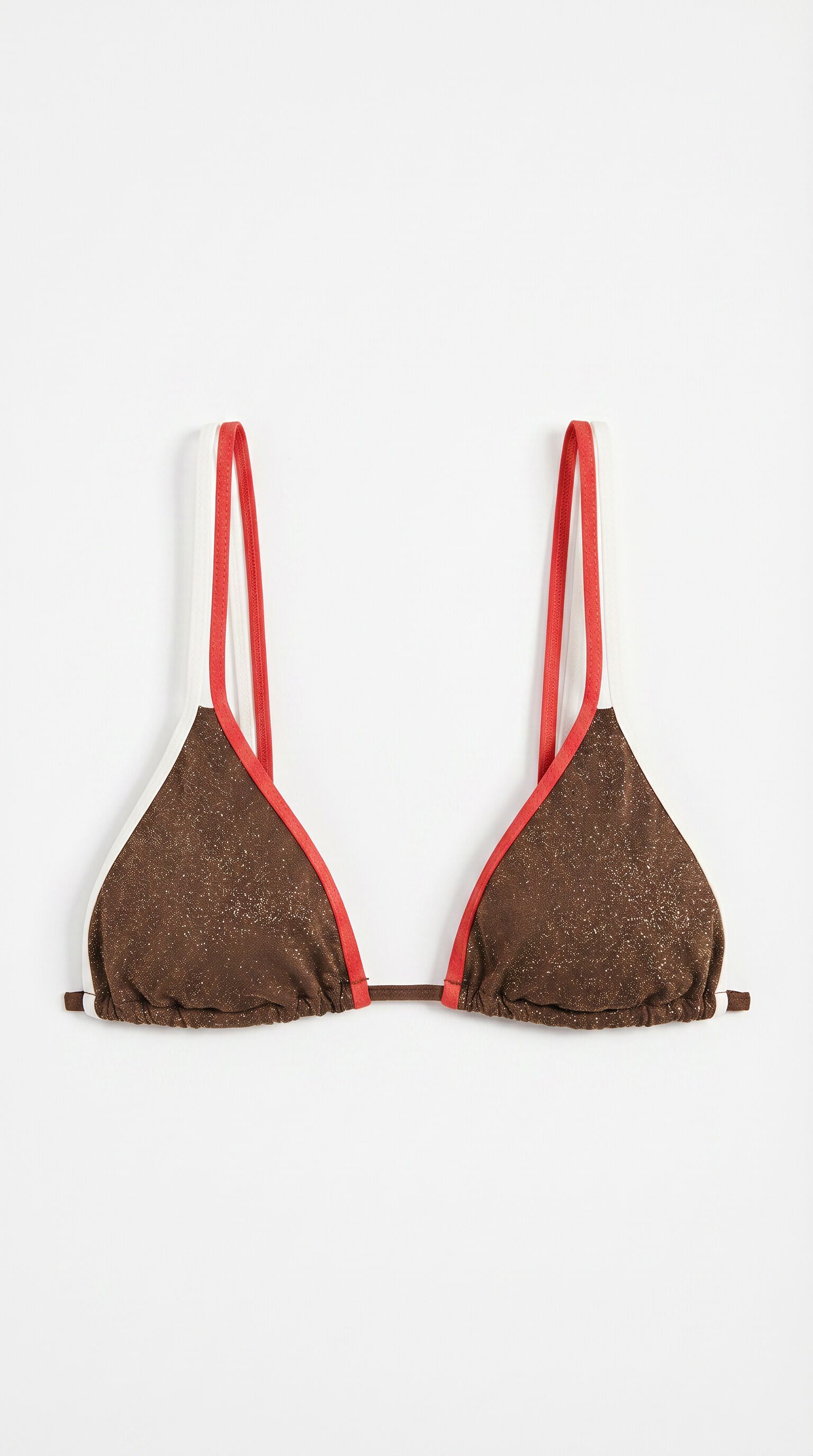 Women'secret Braon lurex trouglasti top bikini