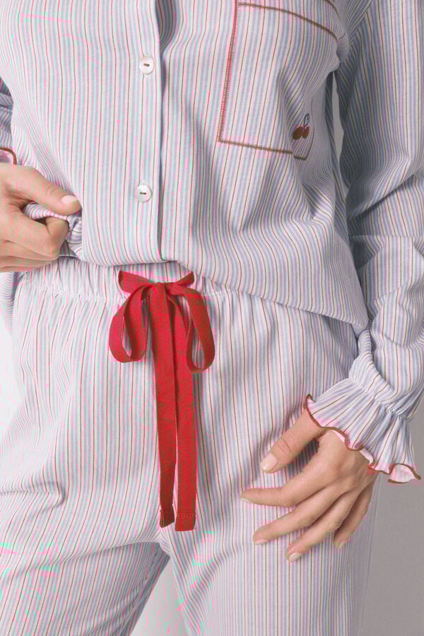 Women'secret Pamučna duga pidžama sa Piter Pan kragnom Print