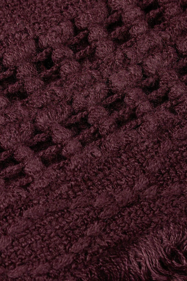 Vilanova Poncho con flecos rojo