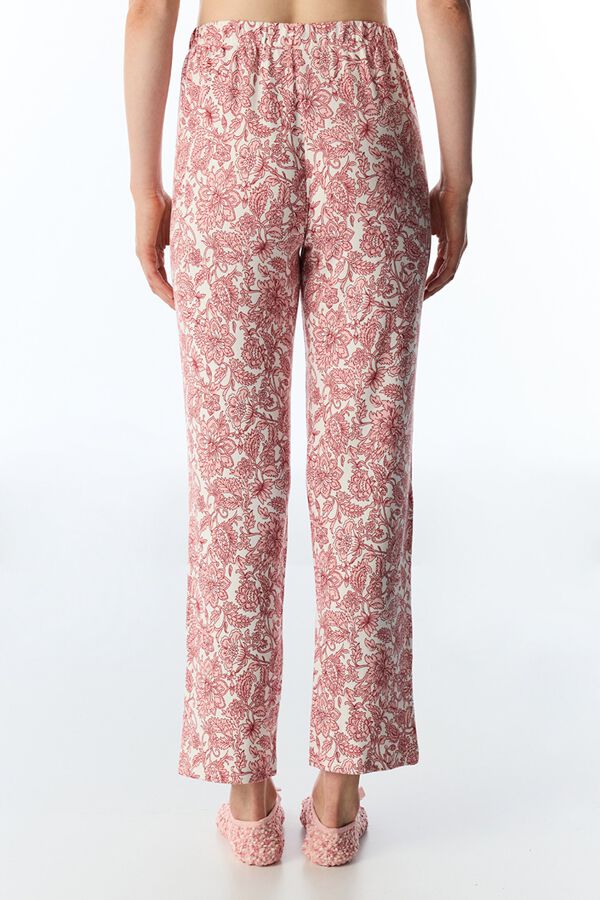 Penti Pantal&oacute;n de pijama Floral rosa