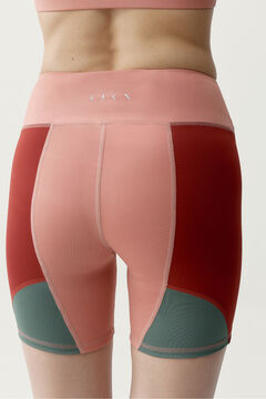 Born Living Yoga Pantal&oacute;n corto deportivo Darana coral rojo/verde