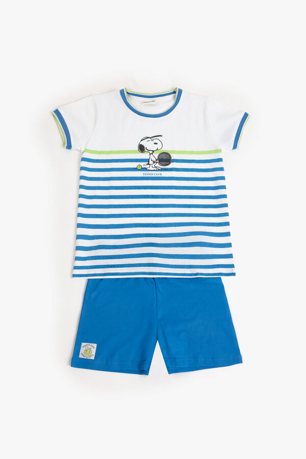 Admas Pijama corto tennislub Snoopy azul