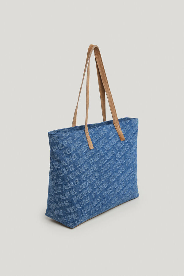 Pepe Jeans Bolso tote denim logo azul