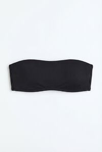 HI&BYE Crni jednobojni top bikini bandeau
