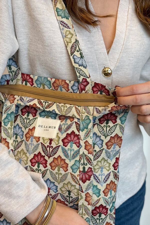 De La Mur Bolsa Peque&ntilde;a Cremallera Flora estampado