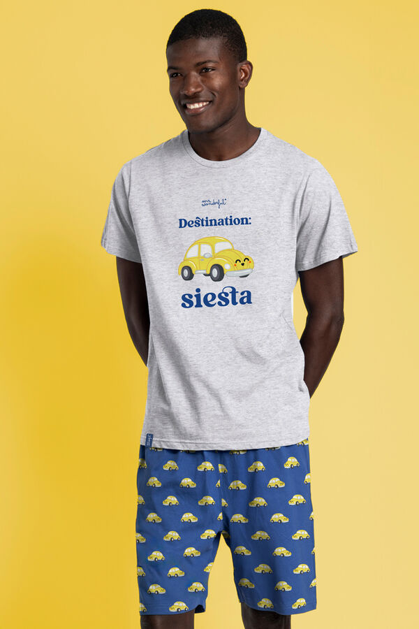 Mr. Wonderful Pijama corto siesta Mr Wonderful gris