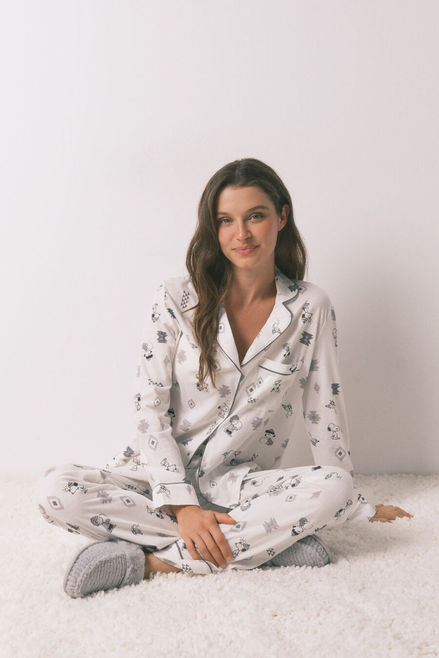 Pijama camisero 100% algodón Snoopy