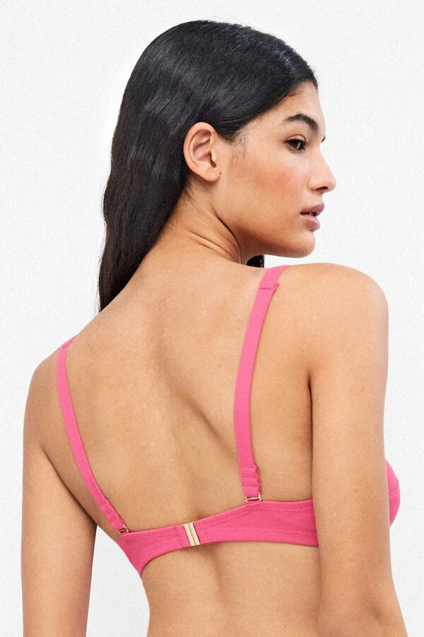 Gisela Top bikini capacidad escote V rosa